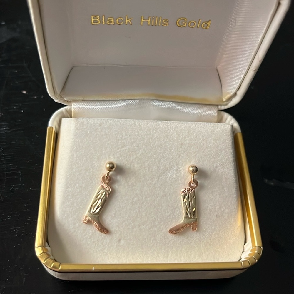 Cowgirl boot earrings